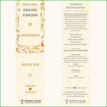 Räucherstäbchen Sandelholz von PERFUMUM - die Tiroler Harzmanufaktur