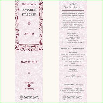 Räucherstäbchen Amber von PERFUMUM - die Tiroler Harzmanufaktur