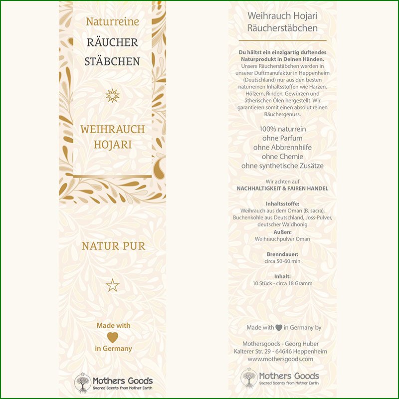 Räucherstäbchen Weihrauch „Hojari“