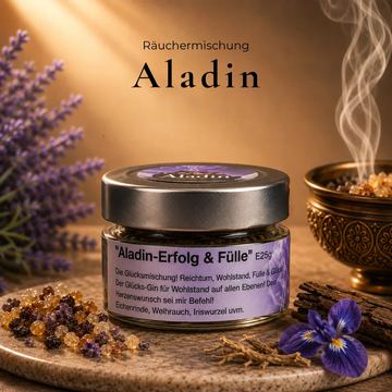 Räuchermischung Aladin – für Glück, Fülle & Herzenswünsche (Glas) von ILIOS Grünes Gold