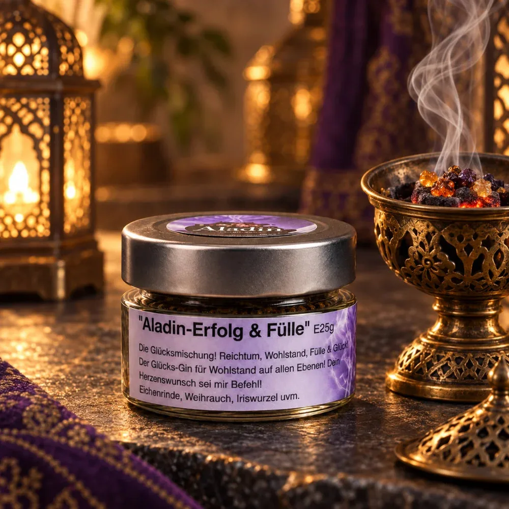 Räuchermischung Aladin – für Glück, Fülle & Herzenswünsche (Glas), Ansicht 3