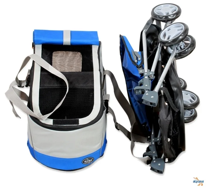 Alpuna Tierbuggy "Pacco blau/grau/schwarz", Ansicht 2