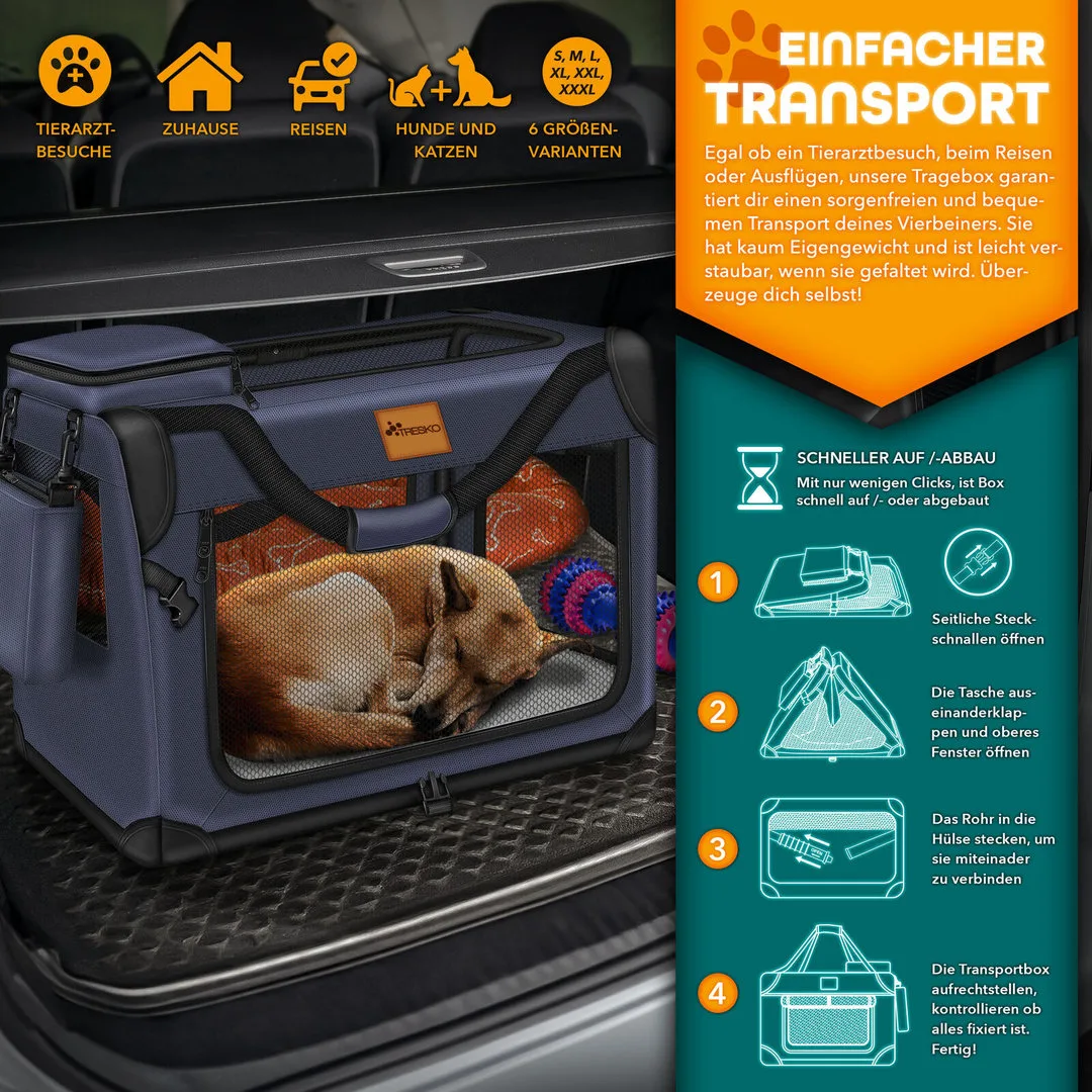 Faltbare Hundetasche 102x69x69cm "blau", Ansicht 6