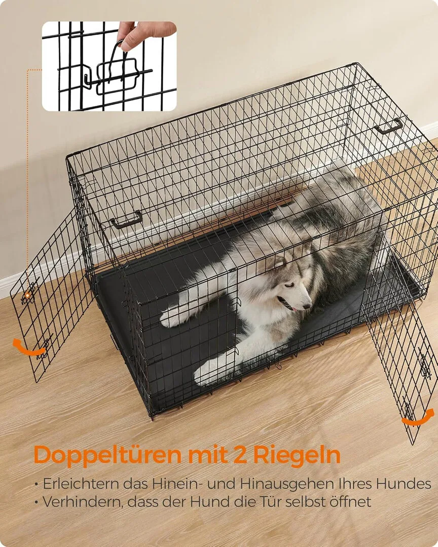 Hundekäfig, Gitterkäfig 136x79x87 cm (LxBxH), Ansicht 4