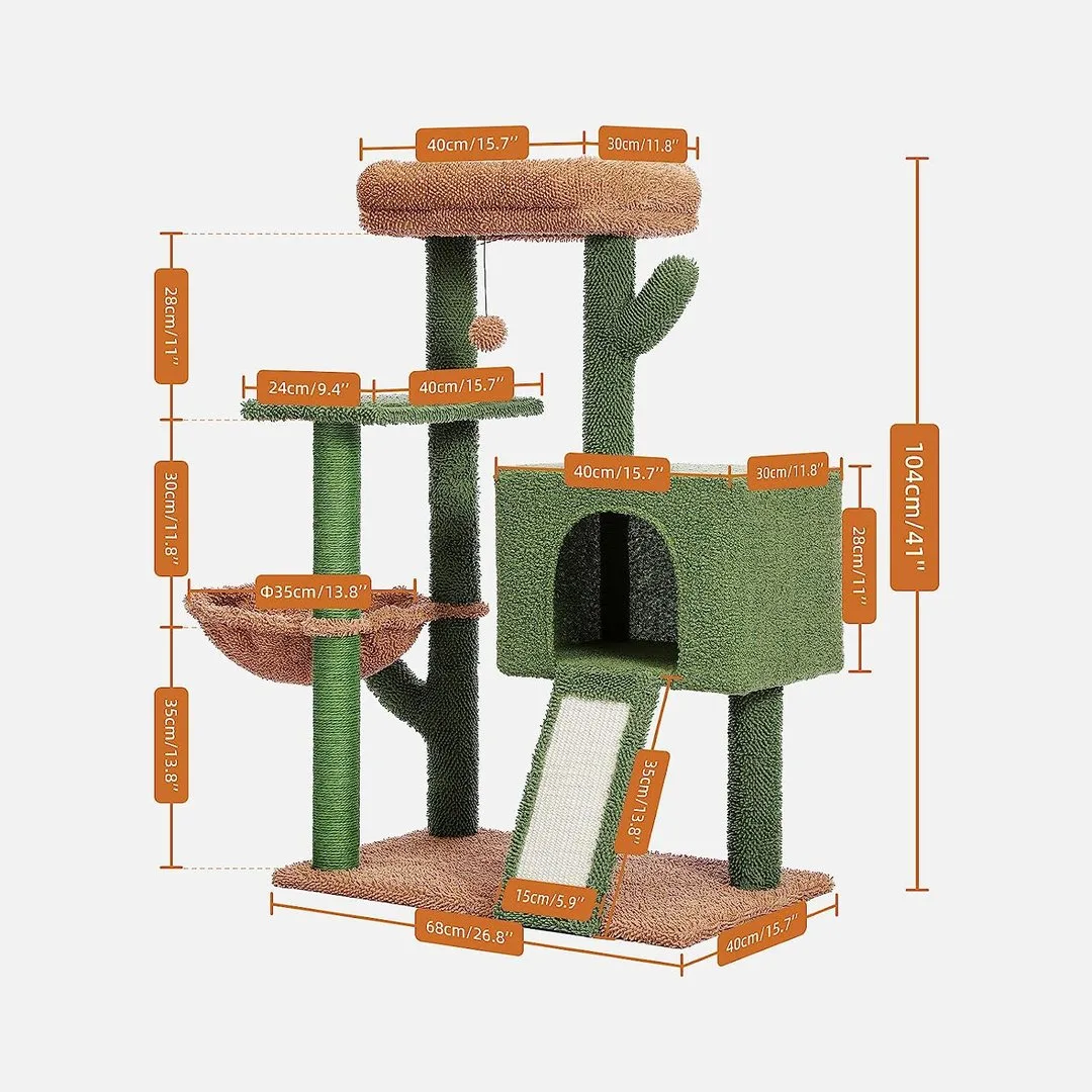Kaktus-Kratzbaum 104,4cm "grün/braun", Ansicht 4