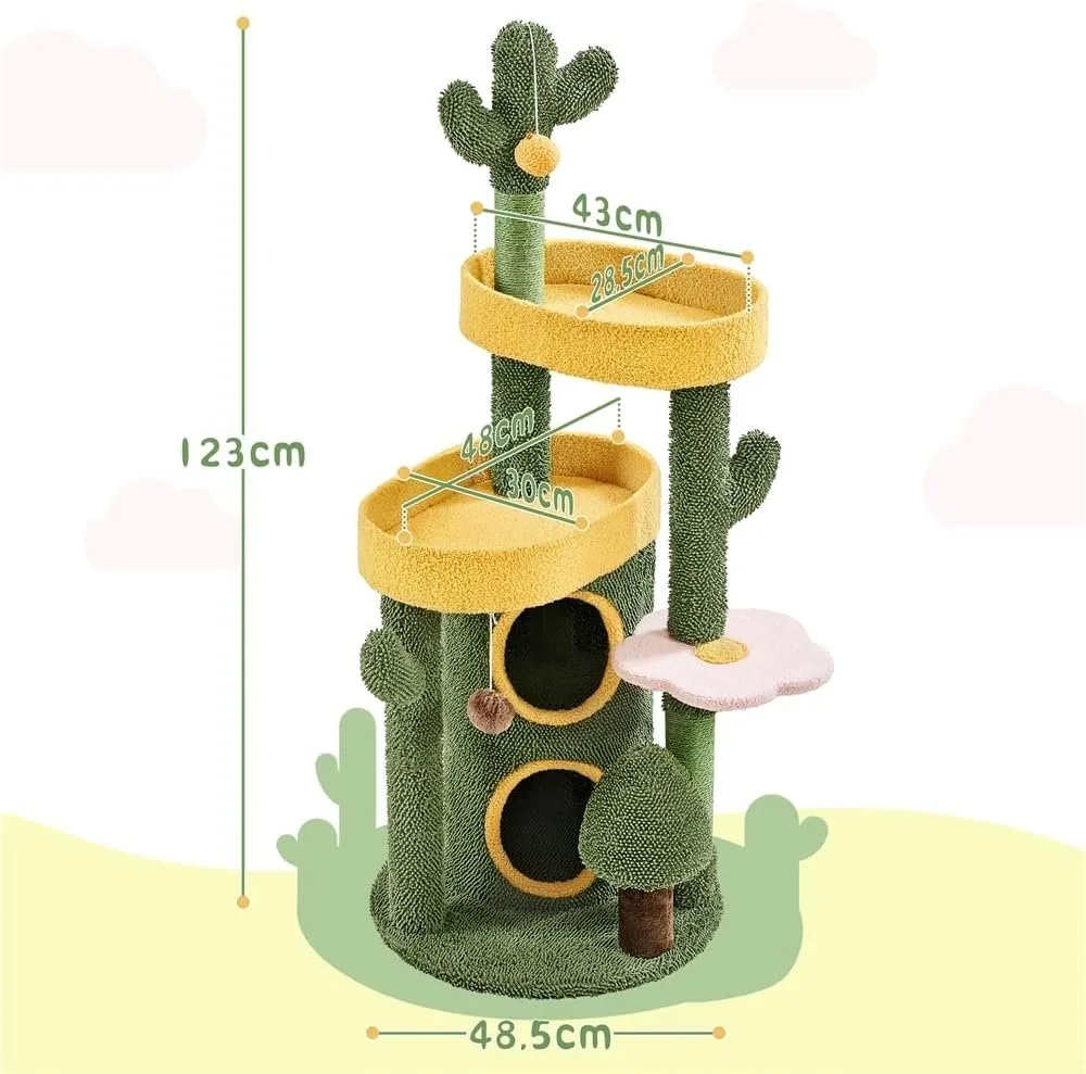 Kaktus-Kratzbaum 123cm "mehrfärbig", Ansicht 4