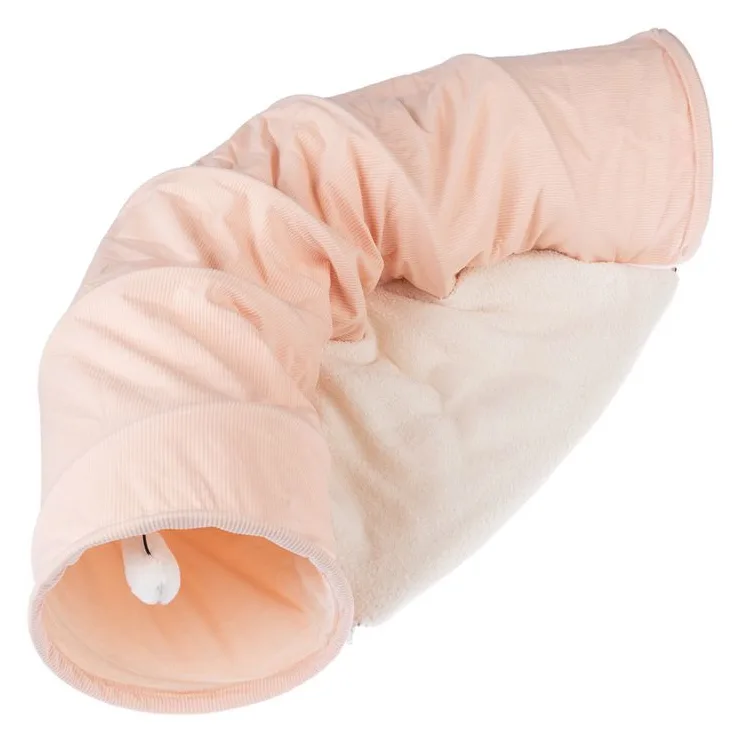 Katzentunnel/Kissen L105xB60xH30cm in "pink/weiß", Ansicht 2