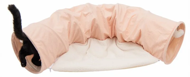 Katzentunnel/Kissen L105xB60xH30cm in "pink/weiß", Ansicht 4