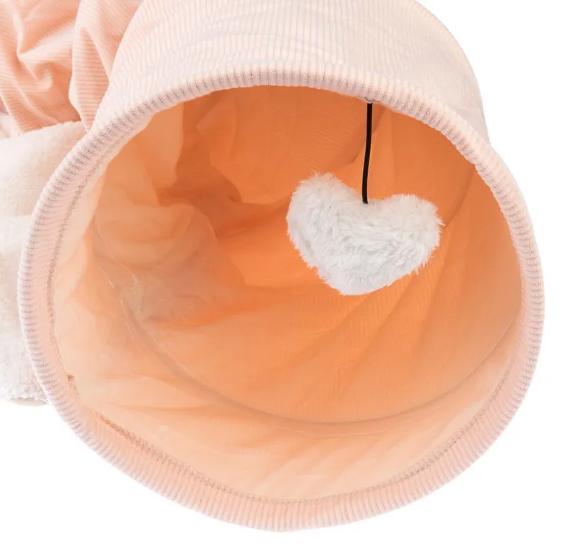 Katzentunnel/Kissen L105xB60xH30cm in "pink/weiß", Ansicht 6