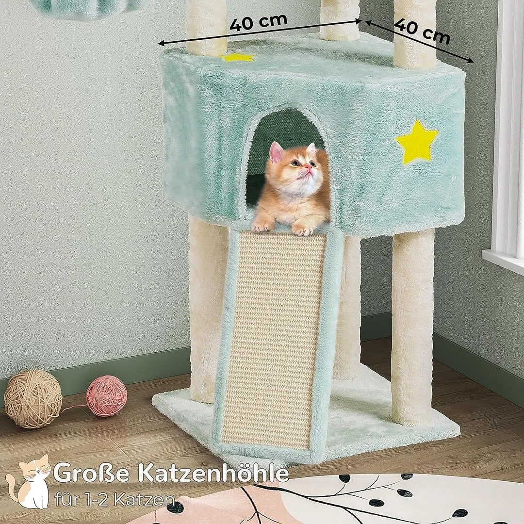 Kratzbaum 130cm "türkisblau", Ansicht 7