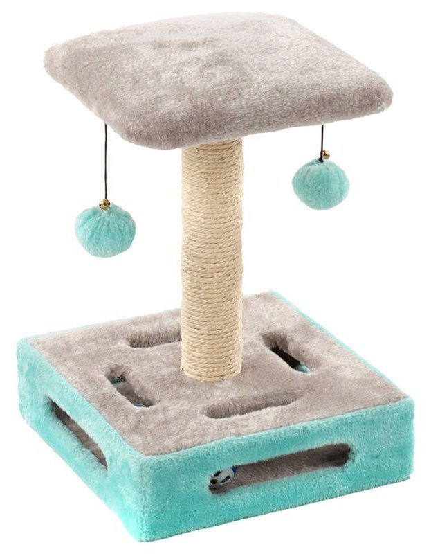 Kratzbaum 39cm "türkis/grau"
