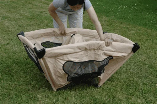Mobiler Laufstall für Hundewelpen 110x76x68cm, Ansicht 4