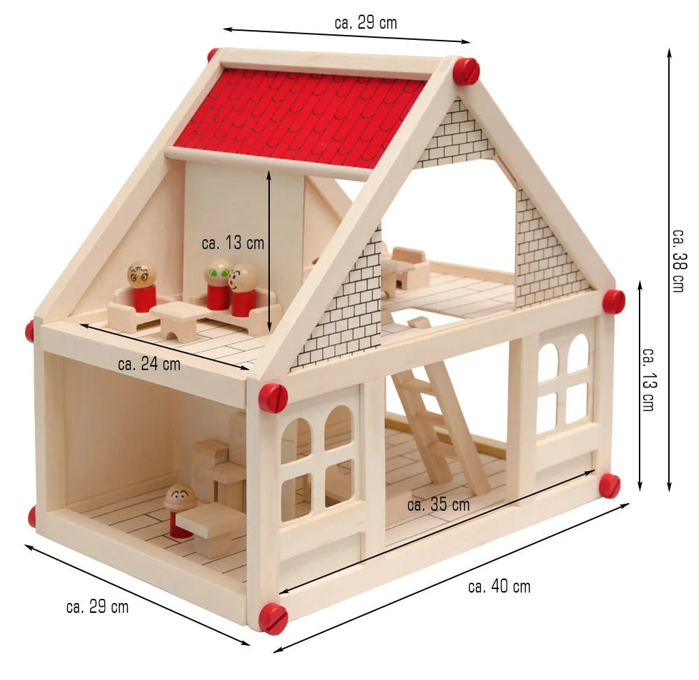 Puppenhaus 40x29x38 cm (BxTxH), Ansicht 2