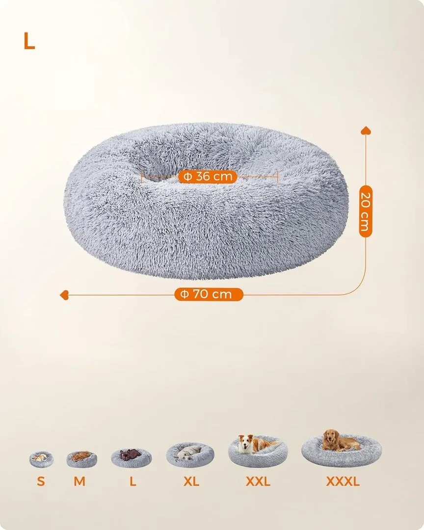 Tierbett, Hundebett, Katzenbett 70cm Dm. "hellgrau", Ansicht 6