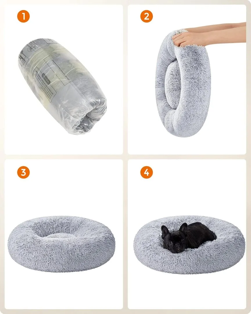 Tierbett, Hundebett, Katzenbett 70cm Dm. "hellgrau", Ansicht 7