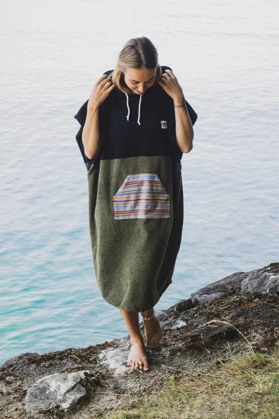 Surfponcho Tiki Unisex aus Bio-Frotte