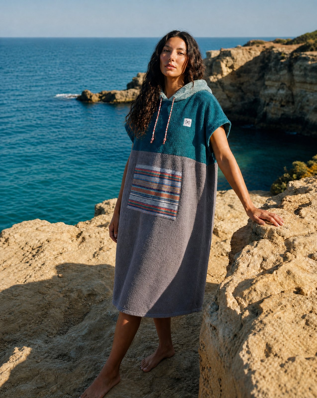 Surfponcho Leilani Unisex aus Bio-Frottee