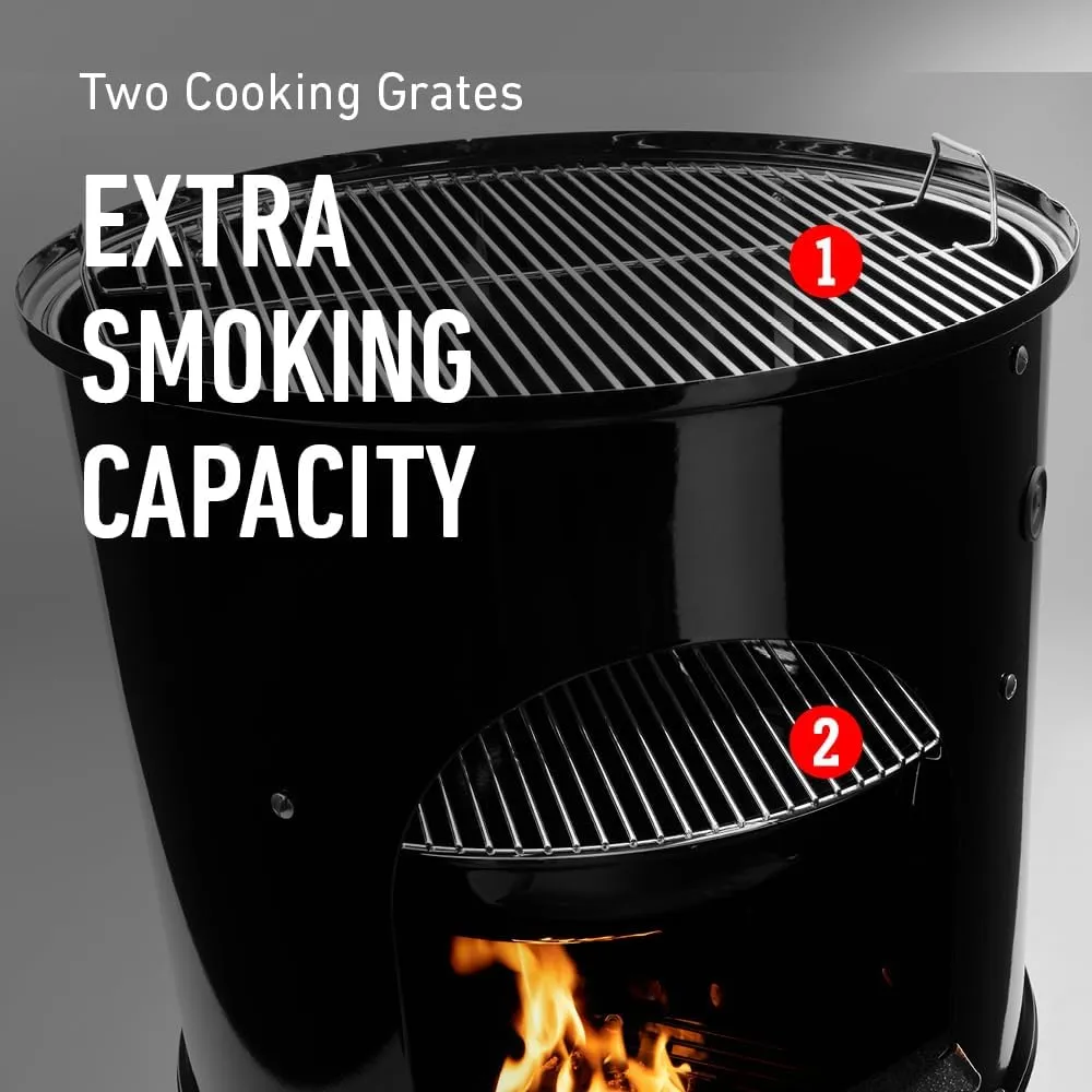 Weber 721004 Smokey Mountain Cooker 47 cm, Schwarz — Bild 3