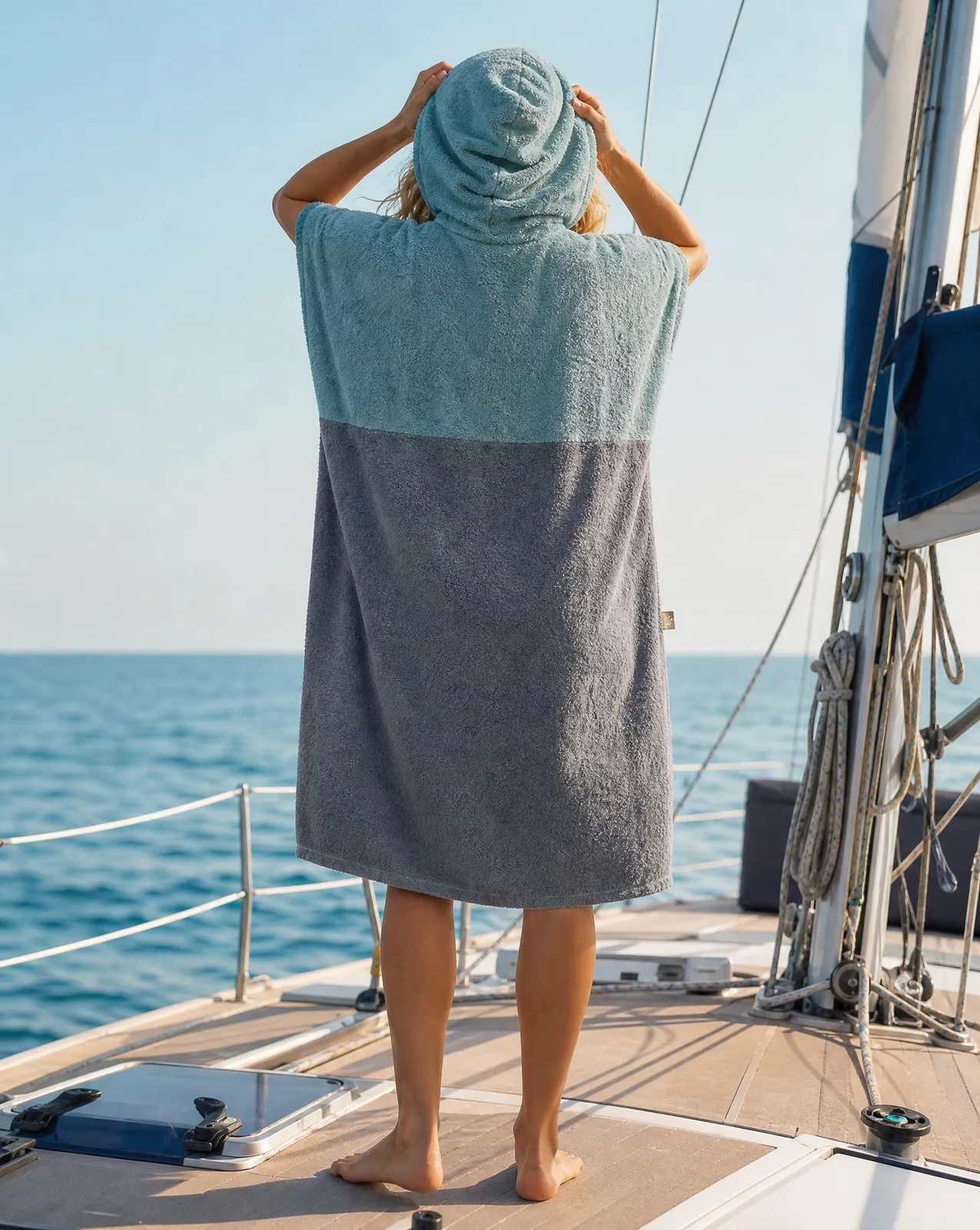 Surfponcho Anuenue Unisex aus Bio-Frottee — Bild 3