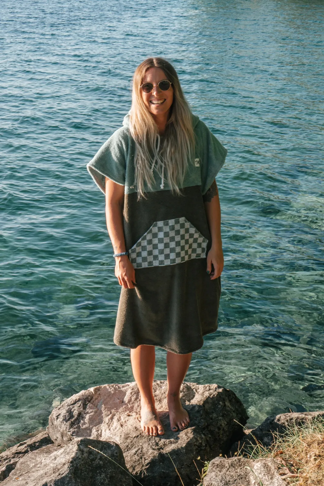 Surfponcho Green Drift Unisex aus Bio-Frotte - Limited Edition, Ansicht 5