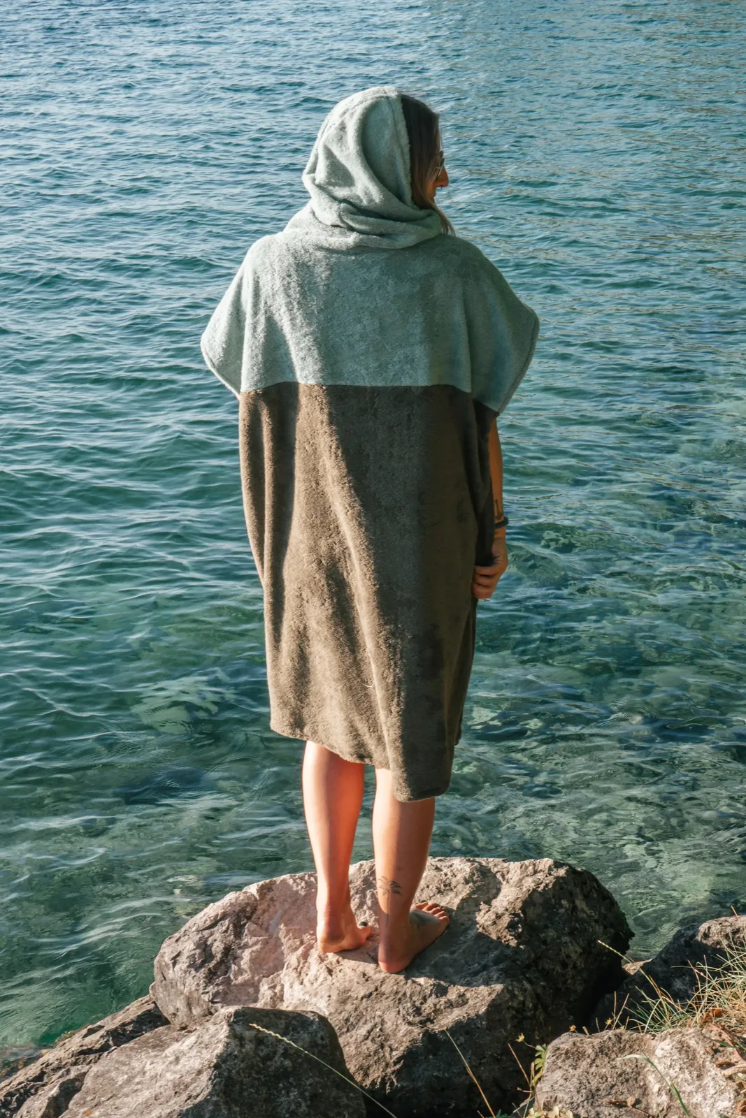 Surfponcho Green Drift Unisex aus Bio-Frotte - Limited Edition, Ansicht 9