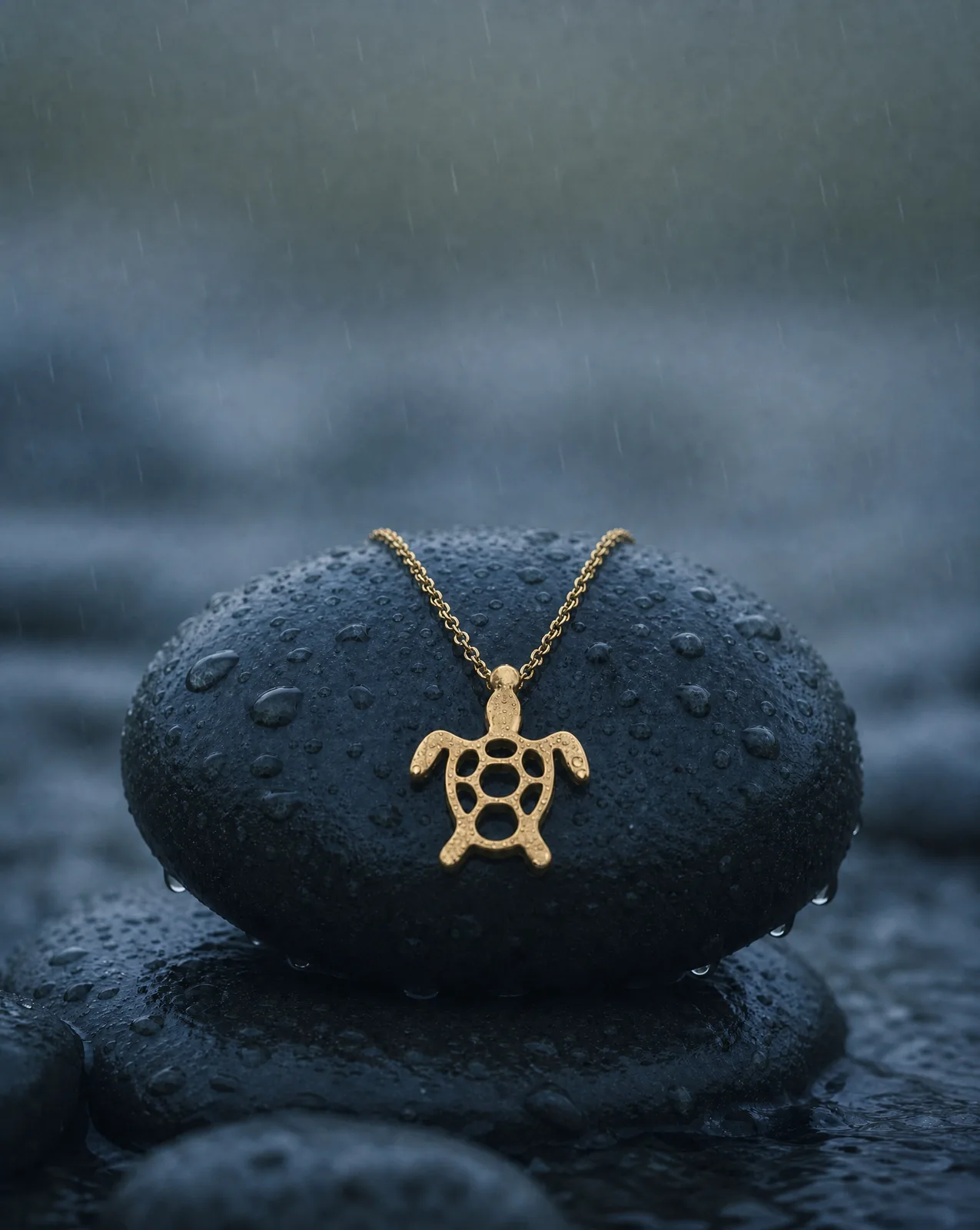 Kette mit Schildkröte Var. C - rostfreier Edelstahl — Bild 4