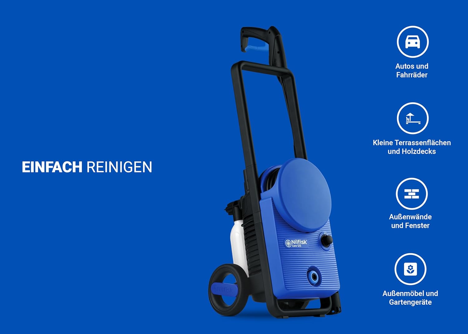 Nilfisk Classic 110 Bar Hochdruckreiniger – leicht zu bedienen für Auto, Terrasse und Außenflächen (1400 W) — Bild 3
