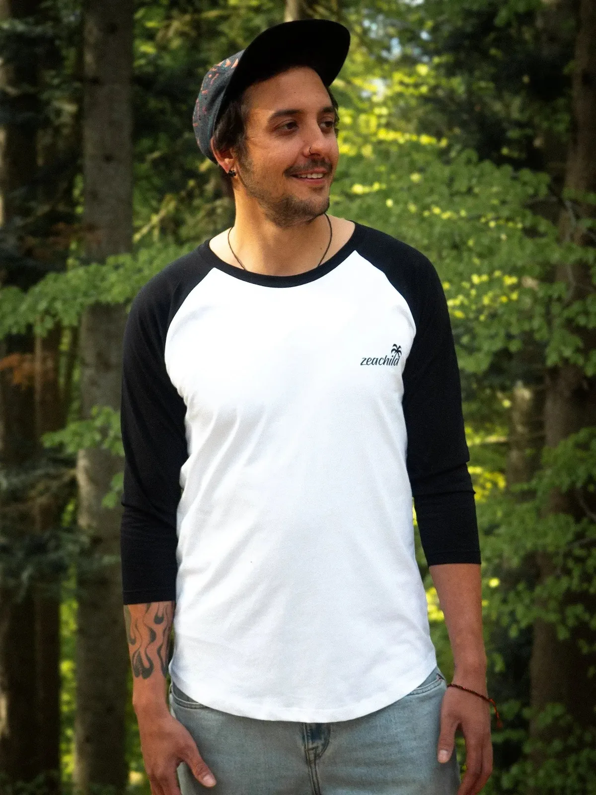 Mandala Island Baseballshirt Unisex, Ansicht 2