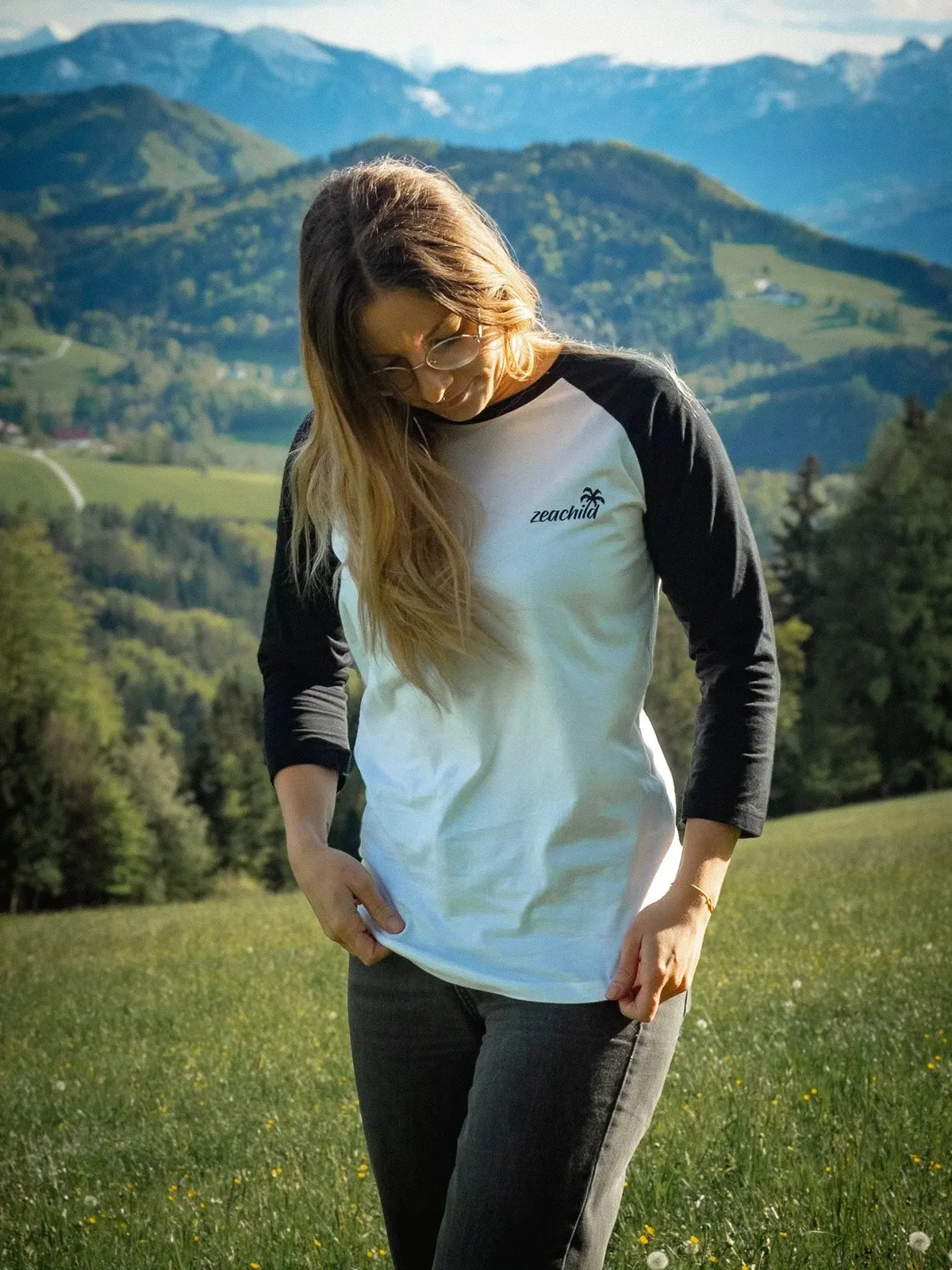 Mandala Island Baseballshirt Unisex, Ansicht 5