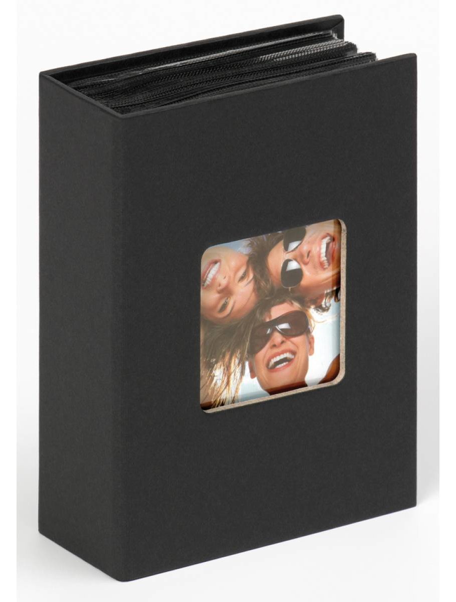 Walther Minimax slip-in Fun - Schwarz - 100 Blätter - 10 x 15 - Perfekte Verbindung - Papier - Schwarz