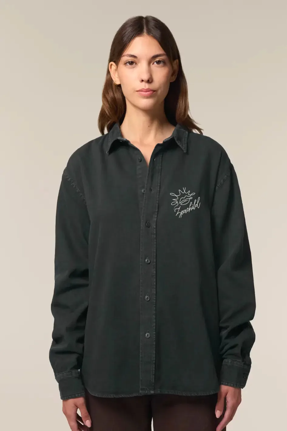 Blissed & Sunkissed Damen Hemd Vintage Schwarz, Ansicht 2