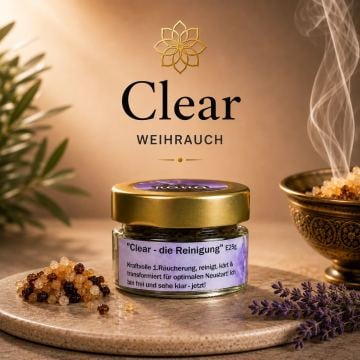 Räuchermischung Clear – klärend, befreiend & transformierend (Glas)