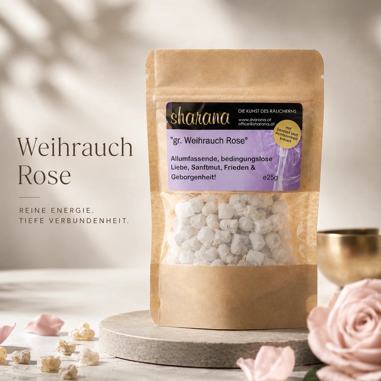 Griechischer Weihrauch Rose – herzöffnend, friedvoll & voller Liebe (Nachfüllpack)