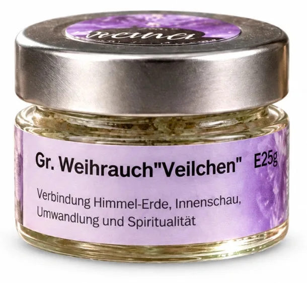 Griechischer Weihrauch Veilchen – zart, transformierend & seelisch öffnend (Glas), Ansicht 5