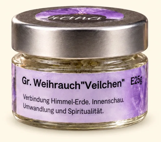 Griechischer Weihrauch Veilchen – zart, transformierend & seelisch öffnend (Glas), Ansicht 6