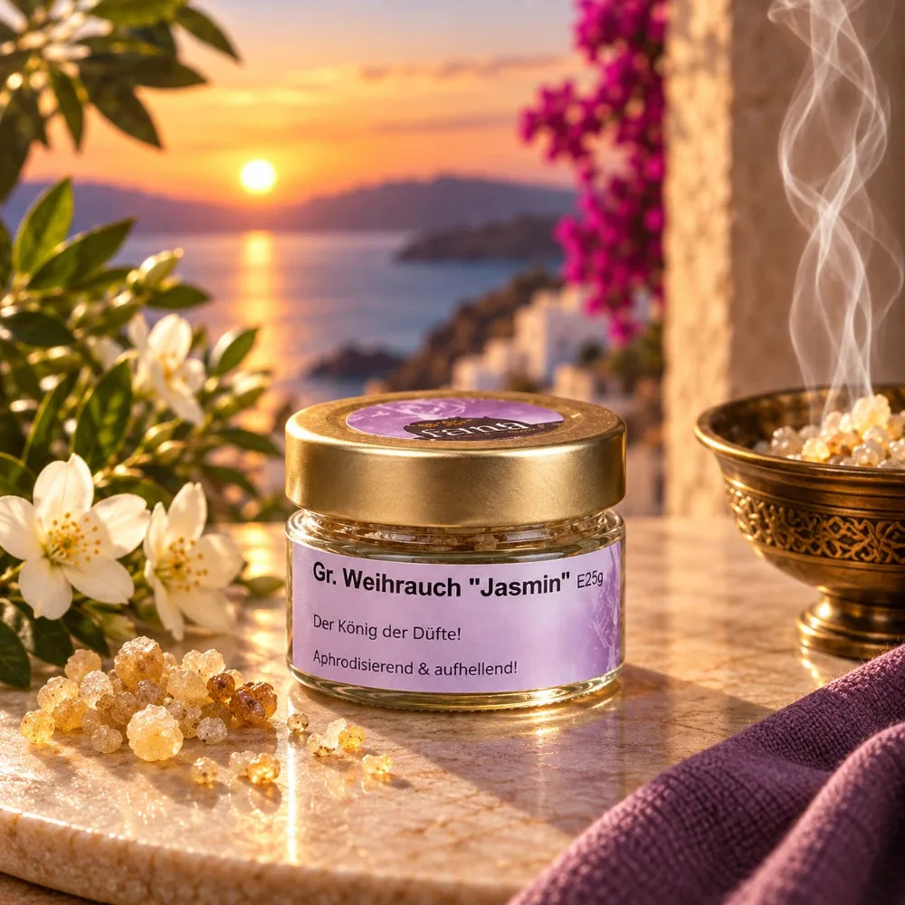 Griechischer Weihrauch Jasmin – lichtvoll, verbindend & spirituell (Glas), Ansicht 2