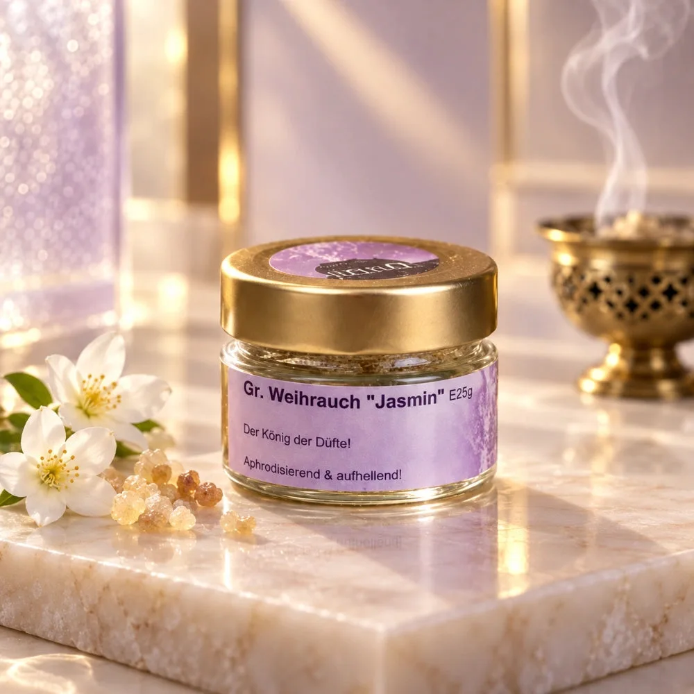 Griechischer Weihrauch Jasmin – lichtvoll, verbindend & spirituell (Glas), Ansicht 3