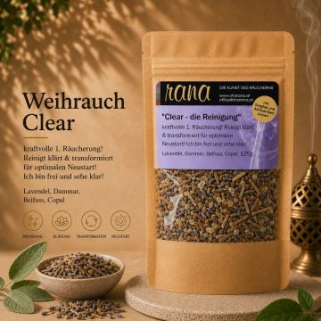 Räuchermischung Clear – klärend, befreiend & transformierend (Nachfüllpack) von ILIOS Grünes Gold