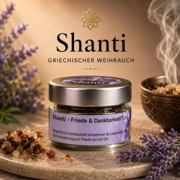 Räuchermischung OM Shanti – friedvoll, harmonisierend & herzöffnend (Glas) von ILIOS Grünes Gold