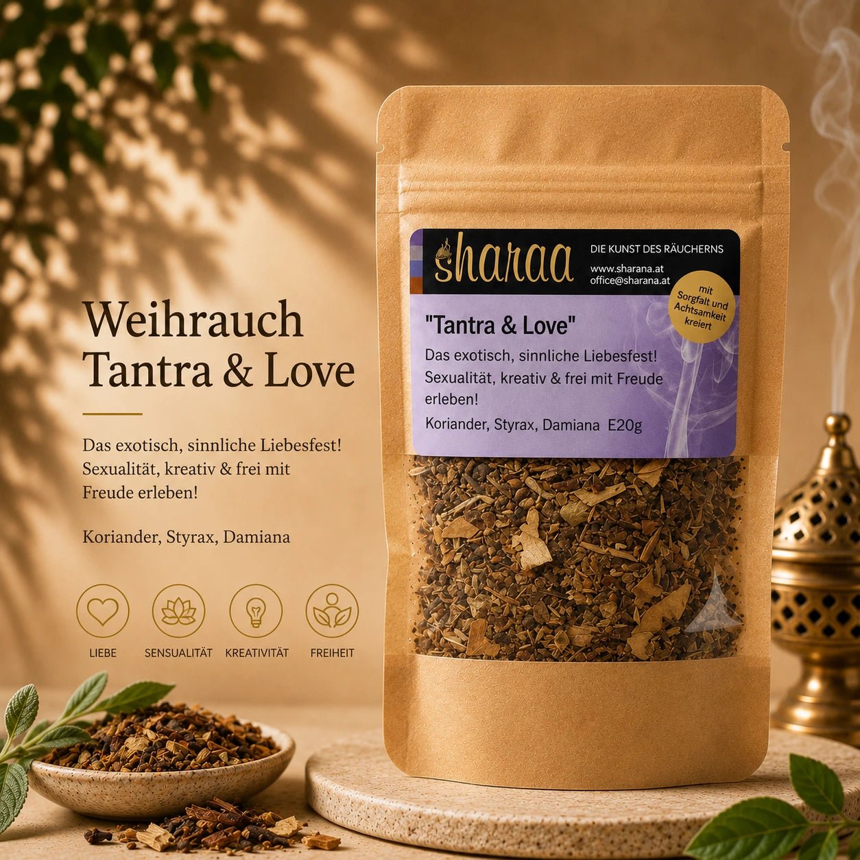 Räuchermischung Tantra – sinnlich, frei & voller Lebenslust (Nachfüllpack)