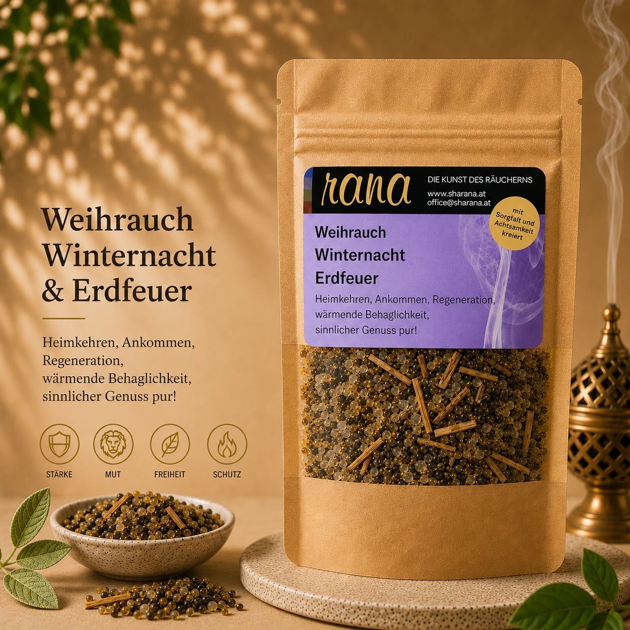 Räuchermischung Winternacht & Erdfeuer – warm, sinnlich & heimelig (Nachfüllpack)