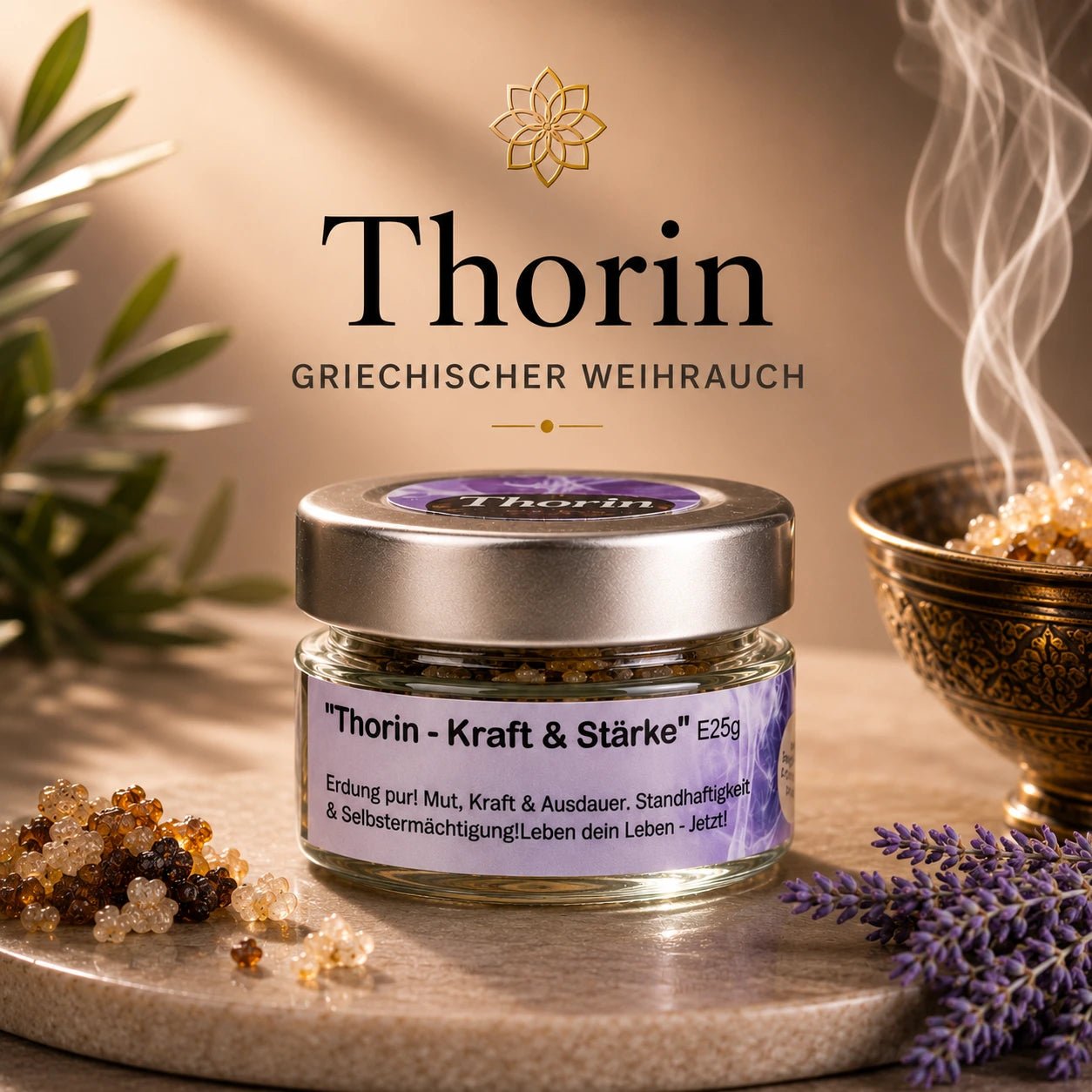 Räuchermischung Thorin – erdend, kraftvoll & selbstermächtigend (Glas)