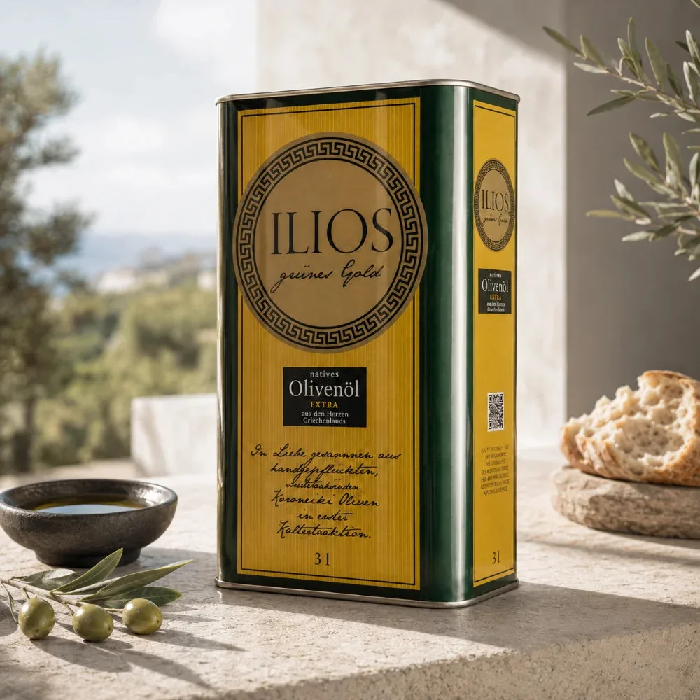 ILIOS Grünes Gold Olivenöl 3 Liter Kanister, Ansicht 2