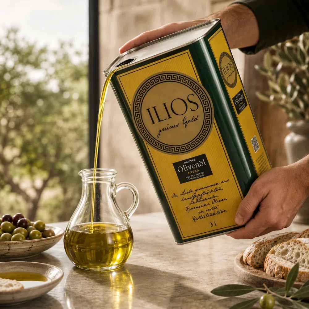 ILIOS Grünes Gold Olivenöl 3 Liter Kanister, Ansicht 4