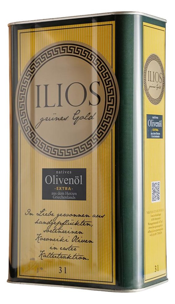 ILIOS Grünes Gold Olivenöl 3 Liter Kanister