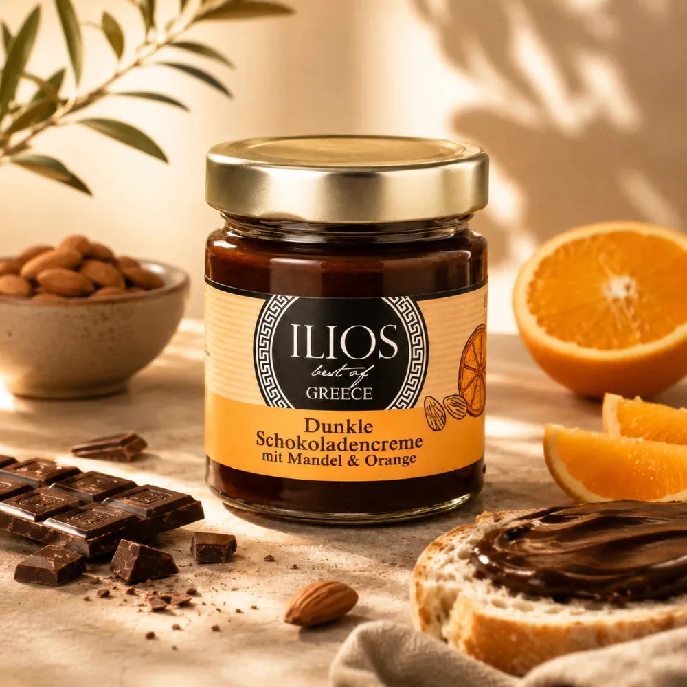 Dunkle Schokoladencreme mit Mandel und Orange, Ansicht 4
