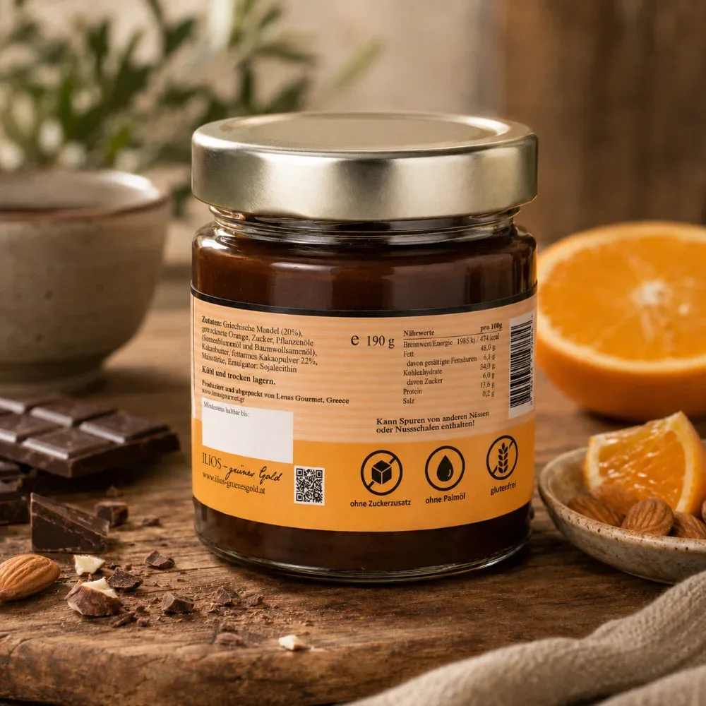 Dunkle Schokoladencreme mit Mandel und Orange, Ansicht 7