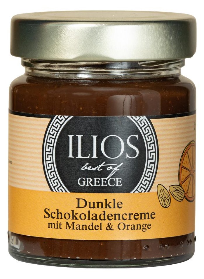 Dunkle Schokoladencreme mit Mandel und Orange