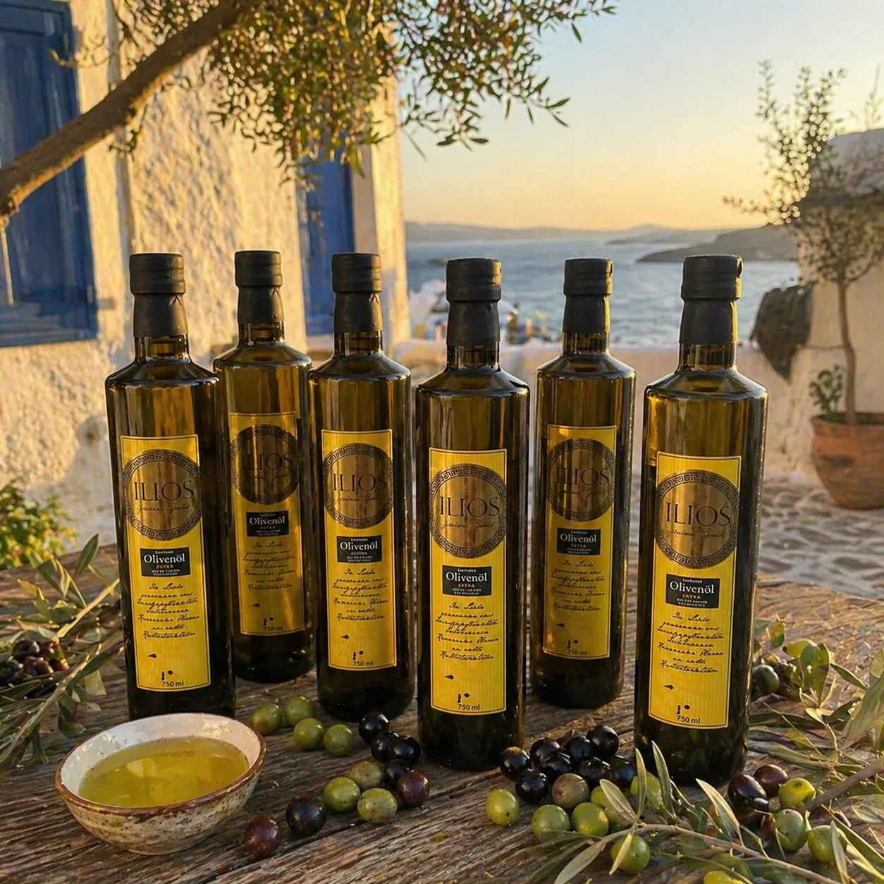 ILIOS Extra natives Olivenöl Sechser Paket (6 Flaschen à 750ml) — Bild 2