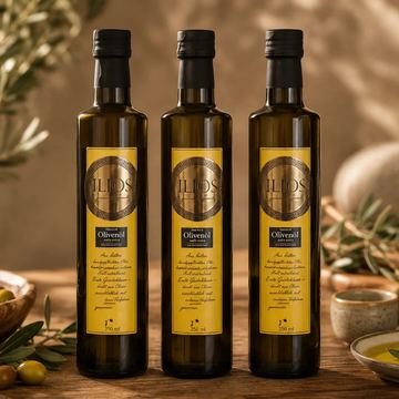 ILIOS Extra natives Olivenöl Dreier Paket (3 Flaschen à 750ml) von ILIOS Grünes Gold